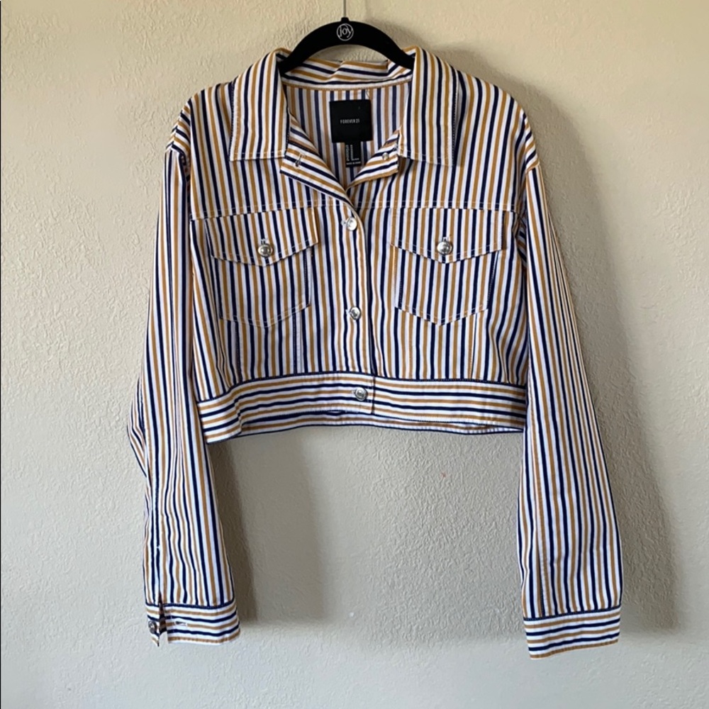 Striped Crop Jacket